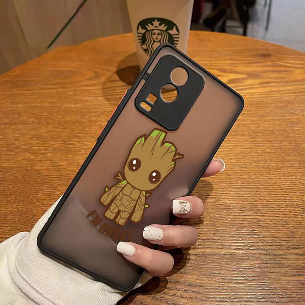 thumbnail image 1 of Funda mate para VIVO X90 X80 X70 5G X60 X50 X30 IQOO NEO 3 5 PRO PLUS X27 X23 X20 Funda Coque Capa Shell Marvel Comics Groot, 1 of 5