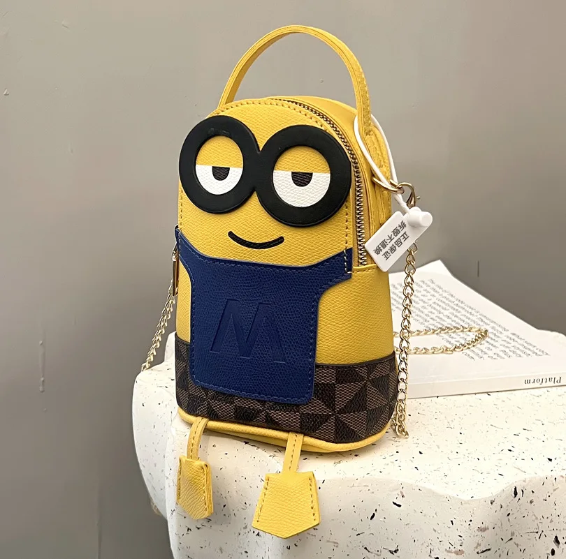 Cute Cartoon Character Design Leather Shoulder Bags Women Creative