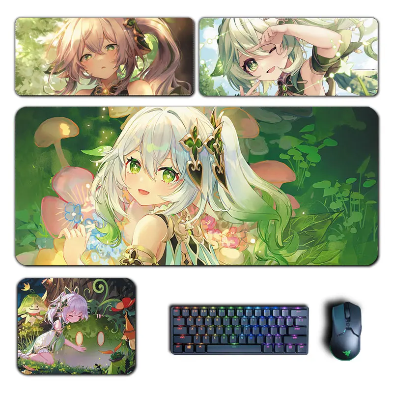 Nahida Genshin Impact Mouse Pad Mousepad Padding Teclado Computer Pad Anime pc Jogos Acessórios Desk Mat Lesser Lord Kusanali
