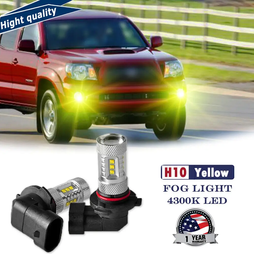 

New Arrival 4300K Yellow H10 9145 9140 80W Car LED Fog Driving Light Bulb Bright
