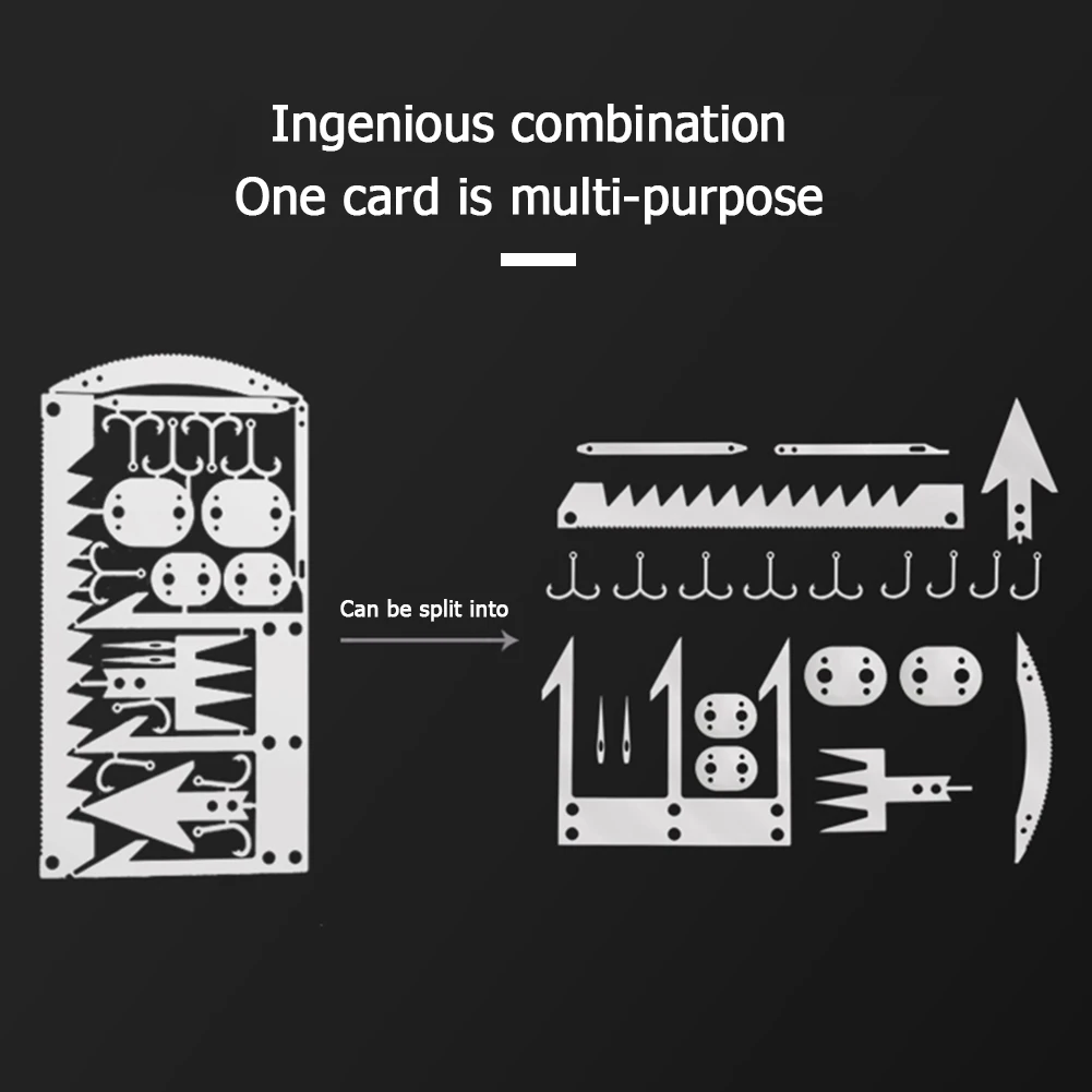 22 in 1 Camping Survival Card Multitool 6