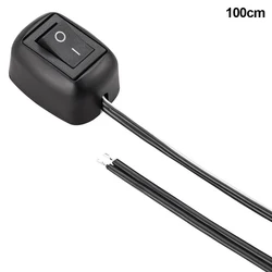 Universal Car Toggle Switch with Cable for Fog and Neon Lights - DC 12V (100cm)
