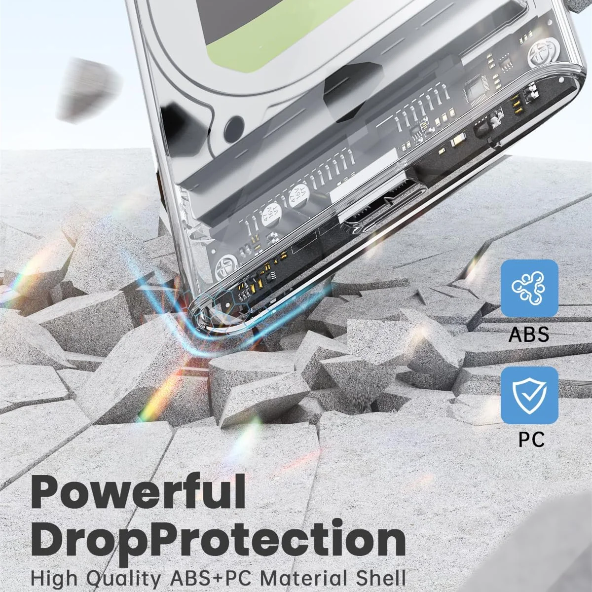 2.5인치 HDD SSD 케이스 USB 3.0/타입 C HDD 인클로저 외장 하드 드라이브 디스크 케이스 (PC, 노트북, 모바일 SATA 하드디스크용)