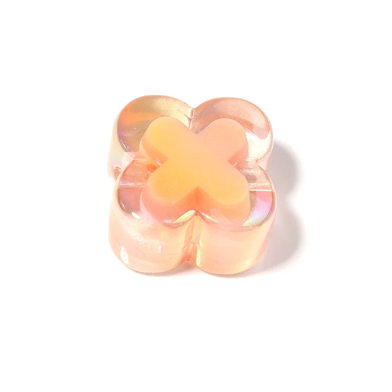 300 Perline Fiore Acrilico Trasparenti 12mm - Colorate Per Gioielli Fai Da Te, Bracciali E Collane - 2