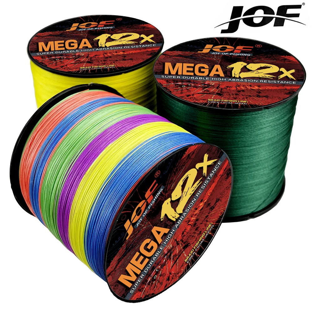 

High Strength 12 Strands Braided Fishing Line 1000M/500M/300M Big Carp Saltwater Wear-resistant Multifilament PE Line 25-120LB