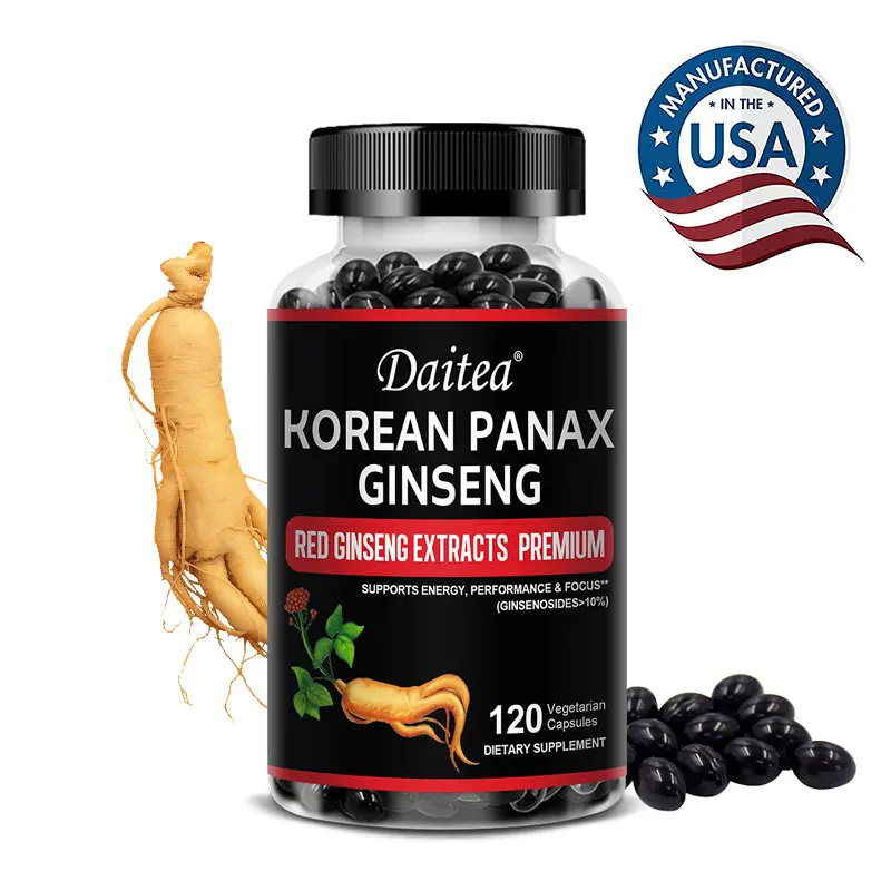 Korean Red Ginseng Extract High Potency Supplement To Help Energy, Memory and Performance -Focused Supplements for Men and Women