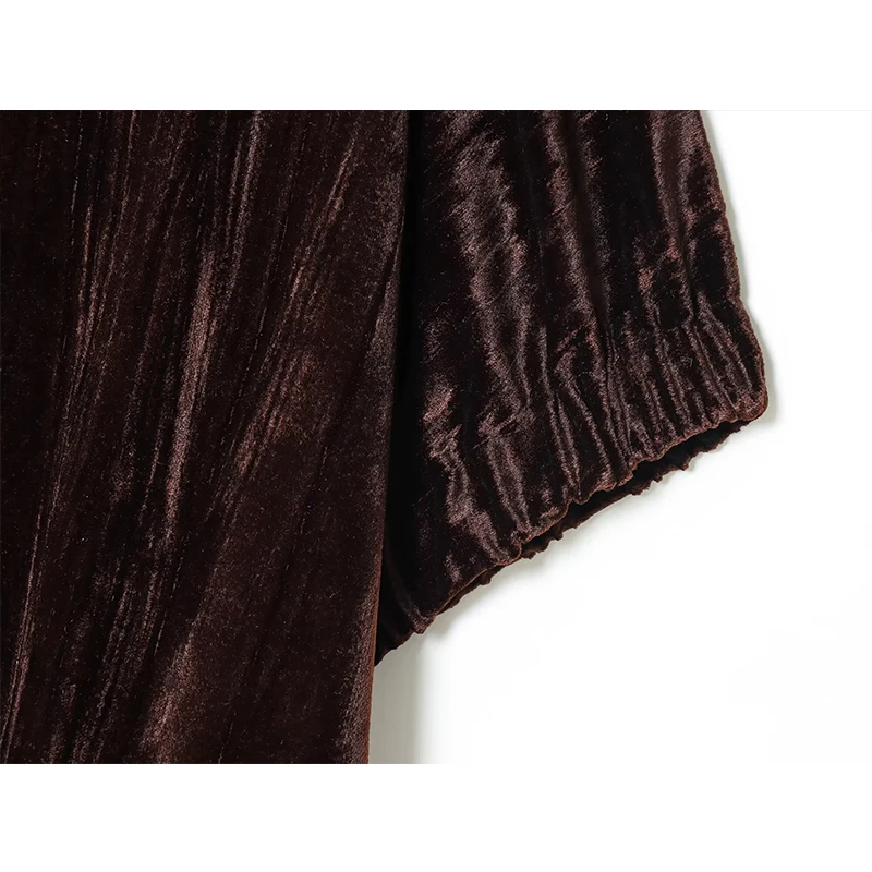 Women Top 2025 New Fashion Velvet Elegant Vest Tops For Women Short Sleeve Commuting Personality Short Top Casual Waistcoat