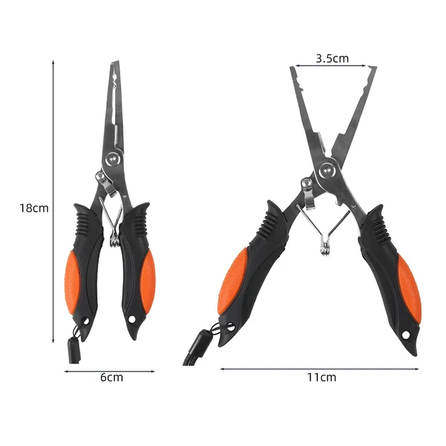 EEEKit Fishing Pliers, Fish Lip Gripper Muti-Function Fishing Pliers Hook  Remover Split Ring, Fly Fishing