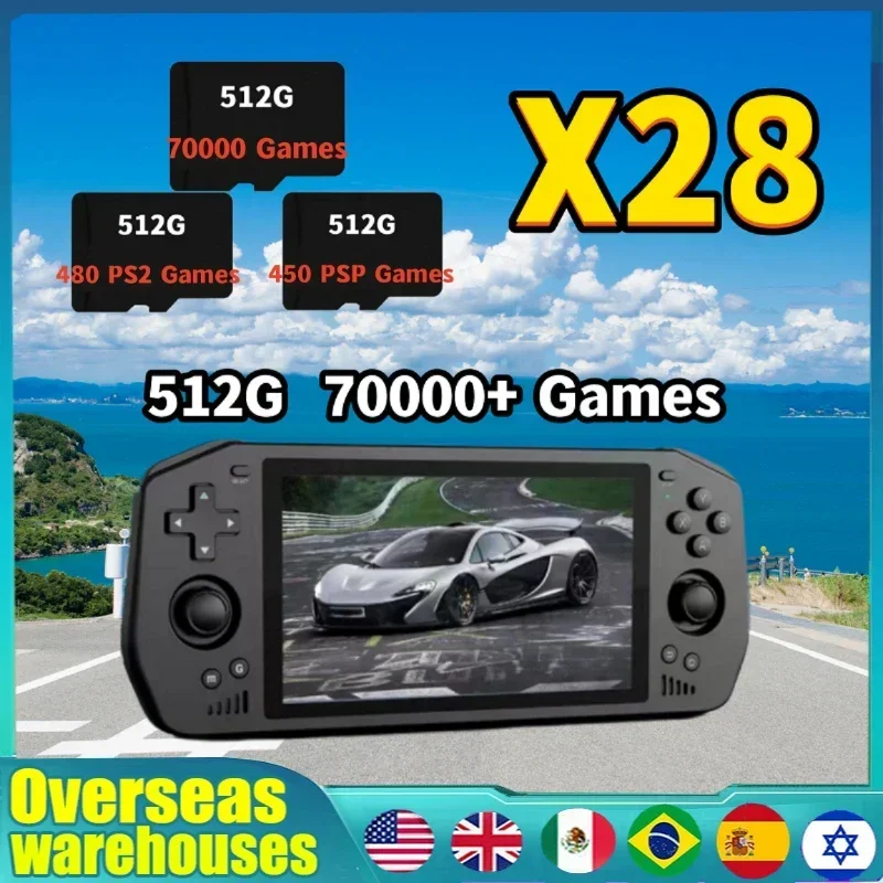 

Приставка Игровая Powkiddy X28 на Android 11, 5,5 дюйма, сенсорный IPS-экран