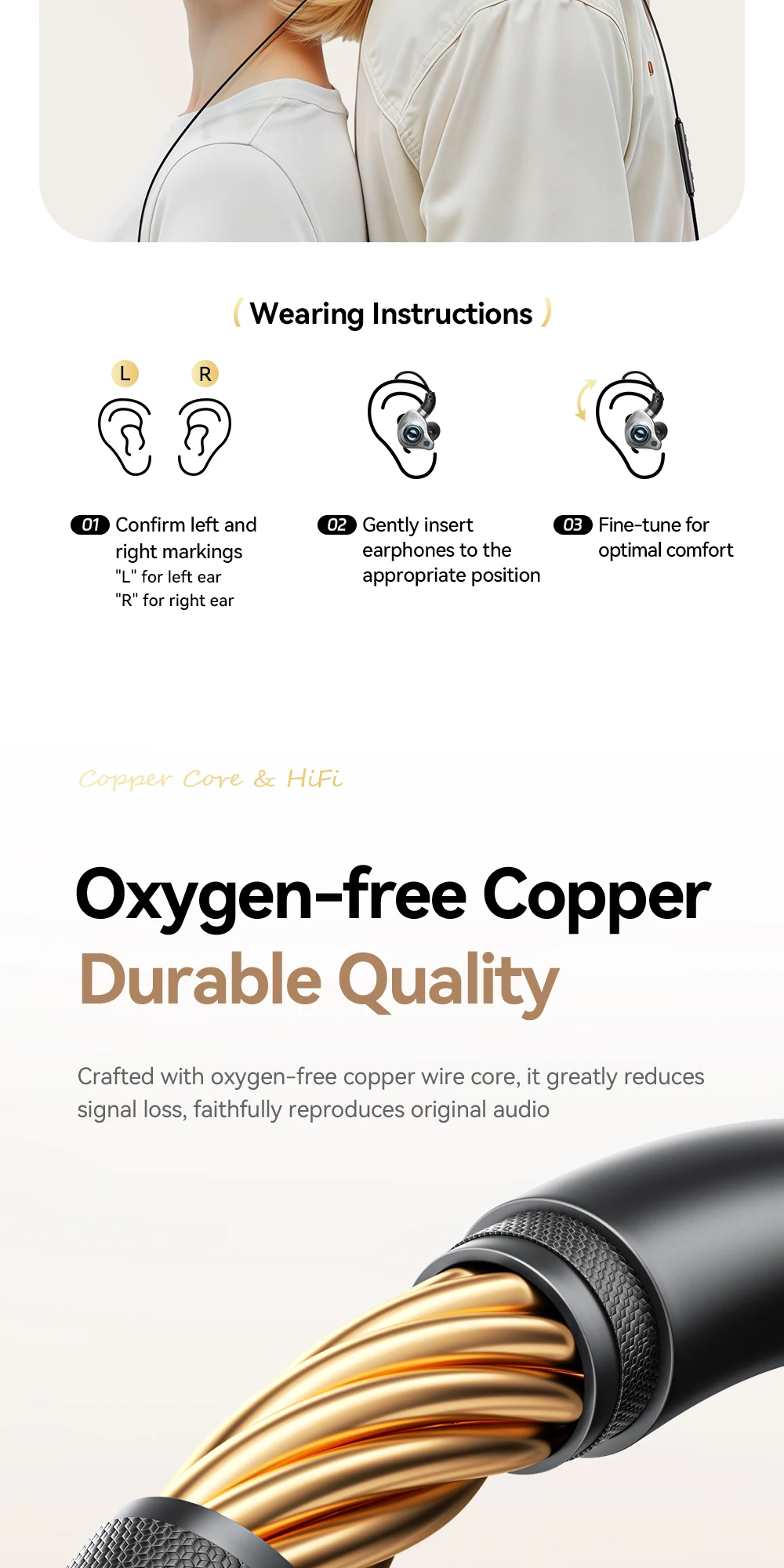 Type-C Karaoke Earphones With Built-in Sound Card HiFi Stereo Music Wired Earbud