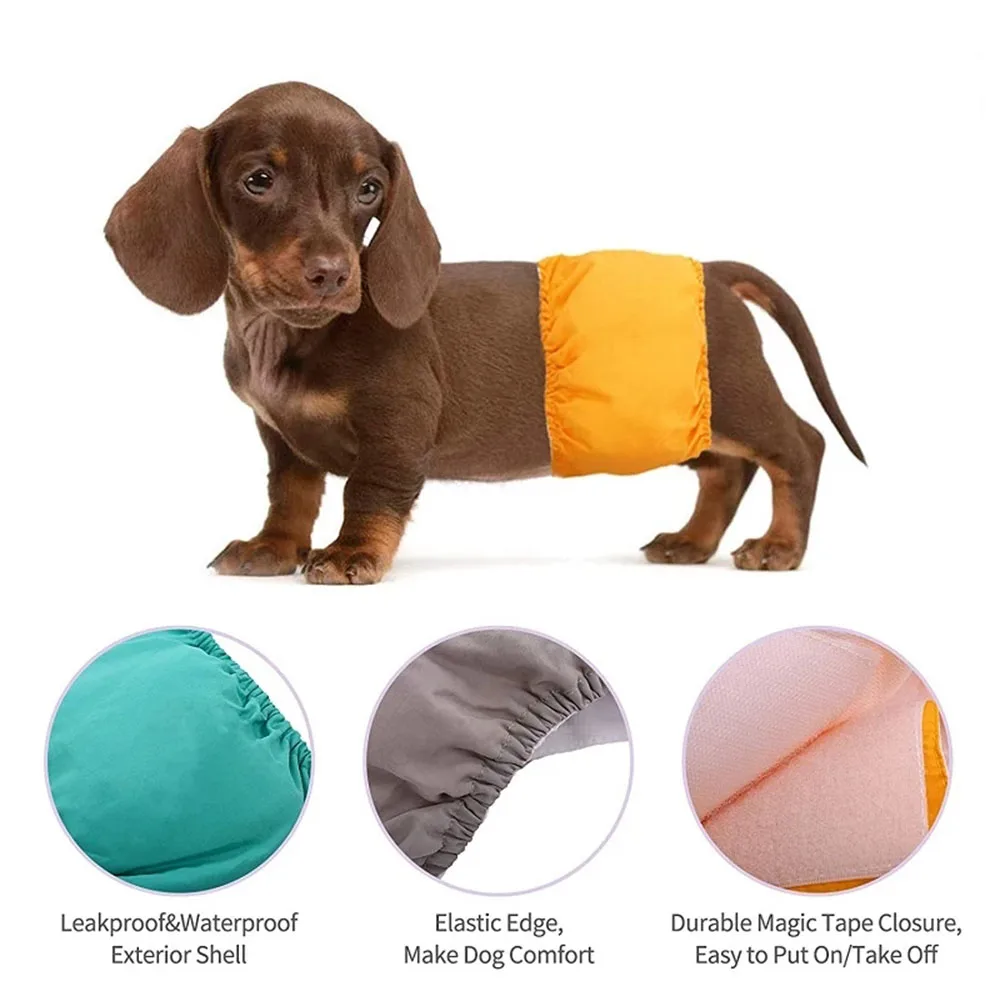 Male Dog Sanitary Belly Band Diaper Wraps - Cotton Puppy Underwear