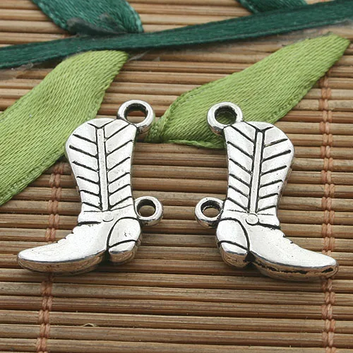 

20pcs 20*17mm Dark Silver Tone Boot Charm H3443 Charms for Jewelry Making