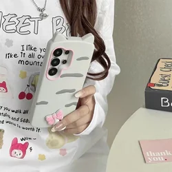 Charming 3D Cat Shockproof Phone Case - Galaxy S23 Ultra (Cat case)