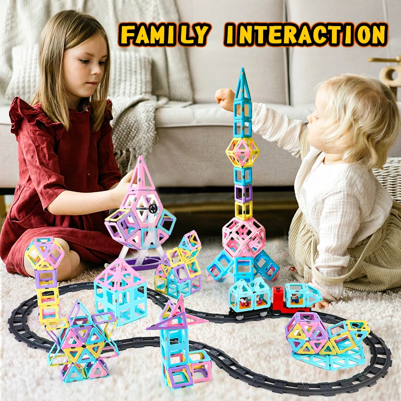 Classic Magnetic Tiles Toy Macaron Color Constructor Building Blocks Educational Toys Children Kids Christmas Gifts 1Set magnetic building blocks magnetic assembly toy magnetic alphabet toys