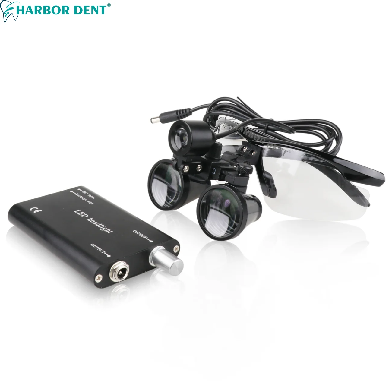 AZDENT 3.5x Dental Magnifying Loupe With LED Headlight - 320-420mm Working Distance
