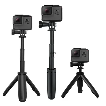 Per Gopro Vlog treppiede pieghevole treppiede Mini monopiede portatile per Go Pro Hero 11 10 8 7 Black Session Osmo Action Camera accessorio