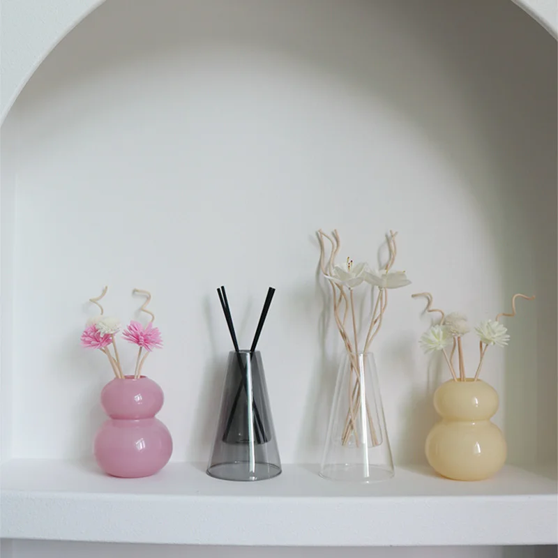 Transparent Aromatherapy Diffuser Bottle Glass Essential Oil Organizers Storage Containers Hydroponic Flower Pot Home Decoration home fragrance products