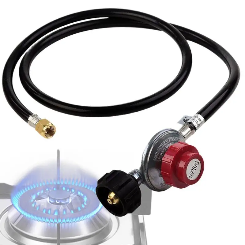 Propane Hose With Regulator 20 PSI Propane Pressure Reducing Valve Adapter Hose Grill Regulator High Pressure
