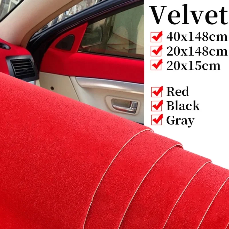 Luxury Velvet Self-Adhesive Interior Decoration Cloth for Cars and Jewelry Boxes