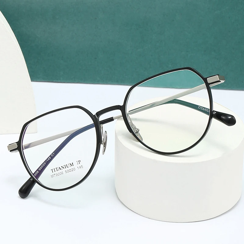 

Full Rim Optical Glasses Frame with Recipe Blue Light Blocking Eyeglasses Men Prescription Eyewear PureTitanium 9006