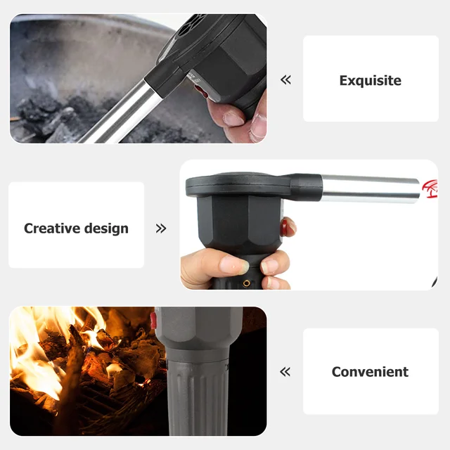 Kültéri Bbq Szerszám Kempingellátás Fújó Elektromos Levegő Kézi Barbecue Ventilátor - Image 3