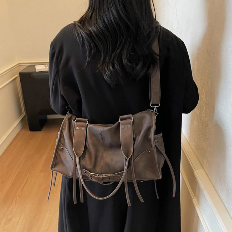Borsa tote da pendolare da donna in nylon Borsa tote minimalista di grande capacità Borsa da donna in nylon a spalla per computer impermeabile multistrato - immagine 4