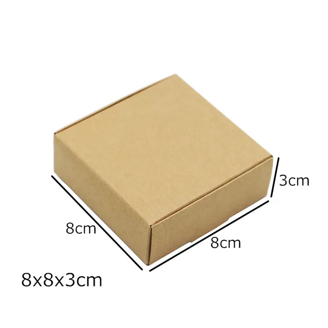 30 Pzs Caja Pequeña Carton Corrugado Regalos 8x8x3cm