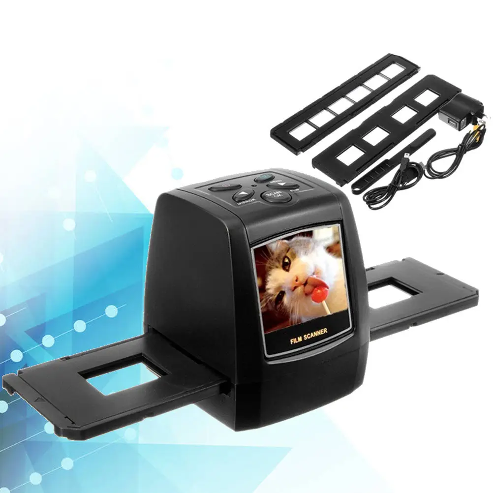 35/135Mm 필름 스캐너 5.0Mp 3600Dpi Usb 2.0 슬라이드 네거티브 디지털 컨버터 휴대용 홈 오피스용 최대 32Gb 카드 사용 가능