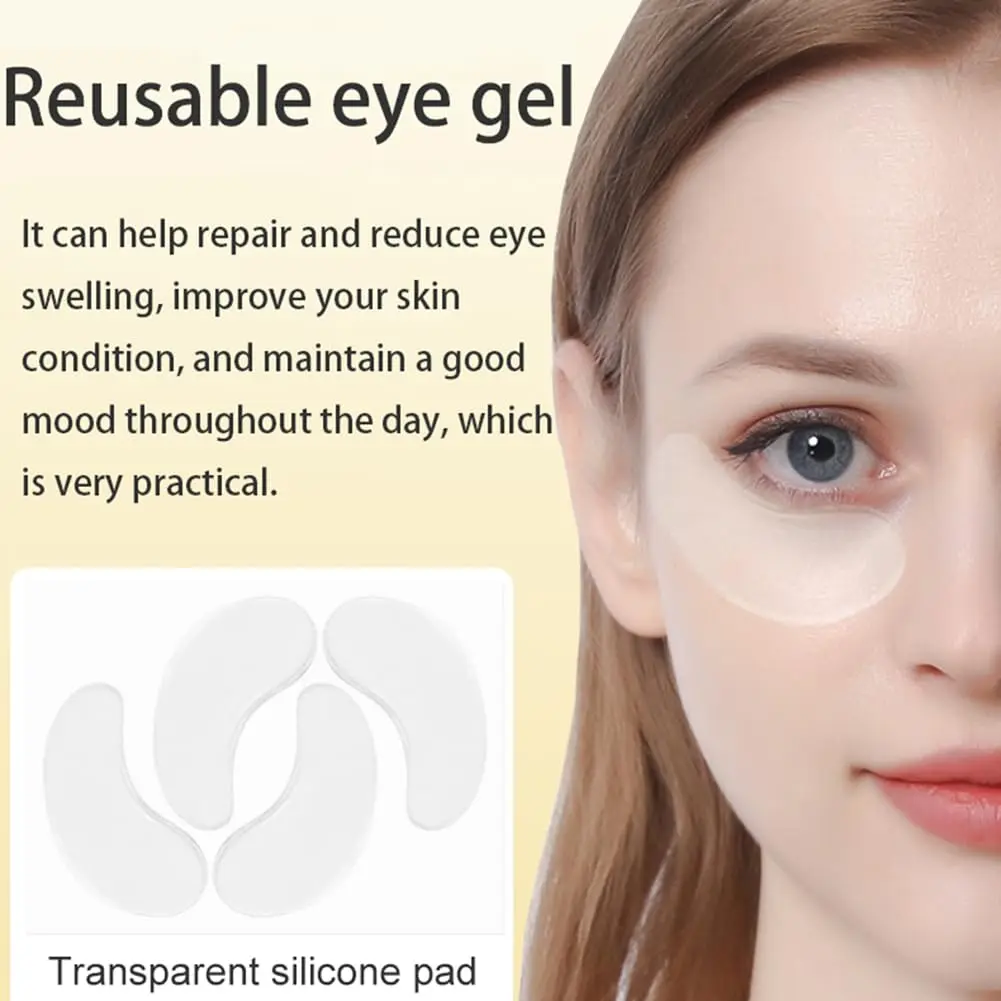 3 Pairs Facial Hydrogel Wrinkle Patches for Under Eye Reusable Beauty Care Gel Pad Help Minimize Crow's Feet Fine Line Skin Care