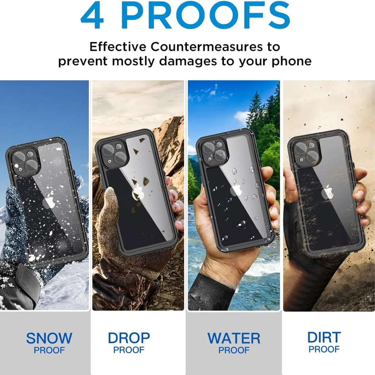 IP68 Waterproof Magnetic Case For iPhone 16 15 14 13 Pro Max Plus Mini Dustproof Underwater Touch Screen Diving Case Phone Shell - Image 2