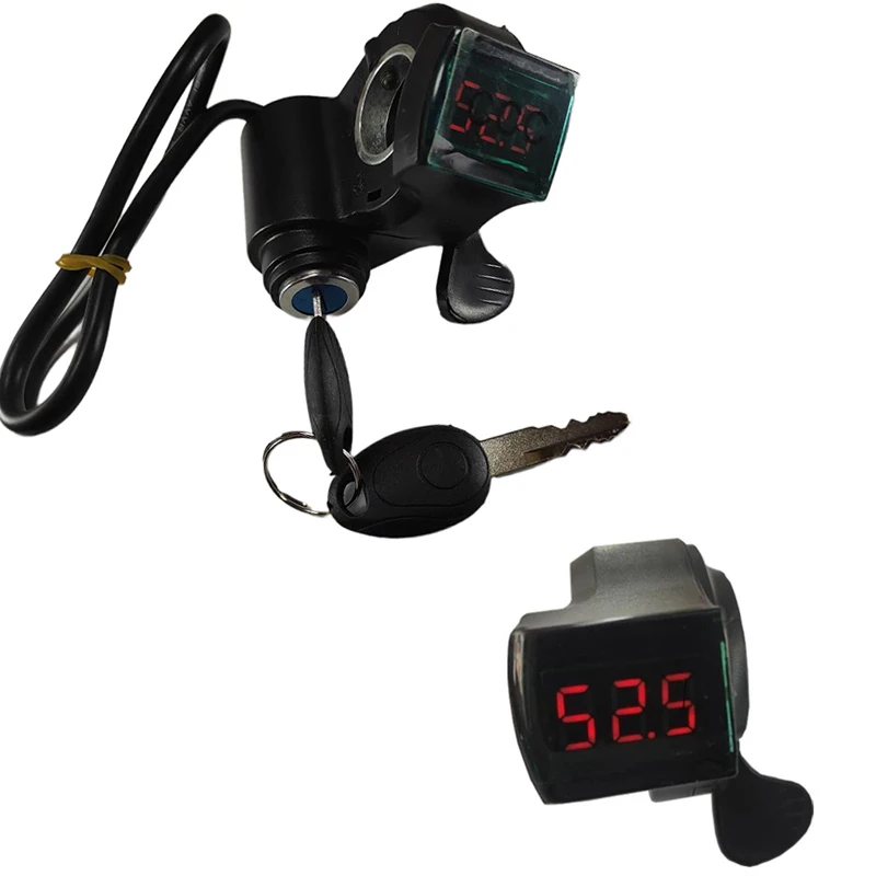 

12V-99V Thumb Throttle LCD Digital Battery Voltage Display Switch Electric Vehicle Display Switches Handle Finger Thumb Throttle