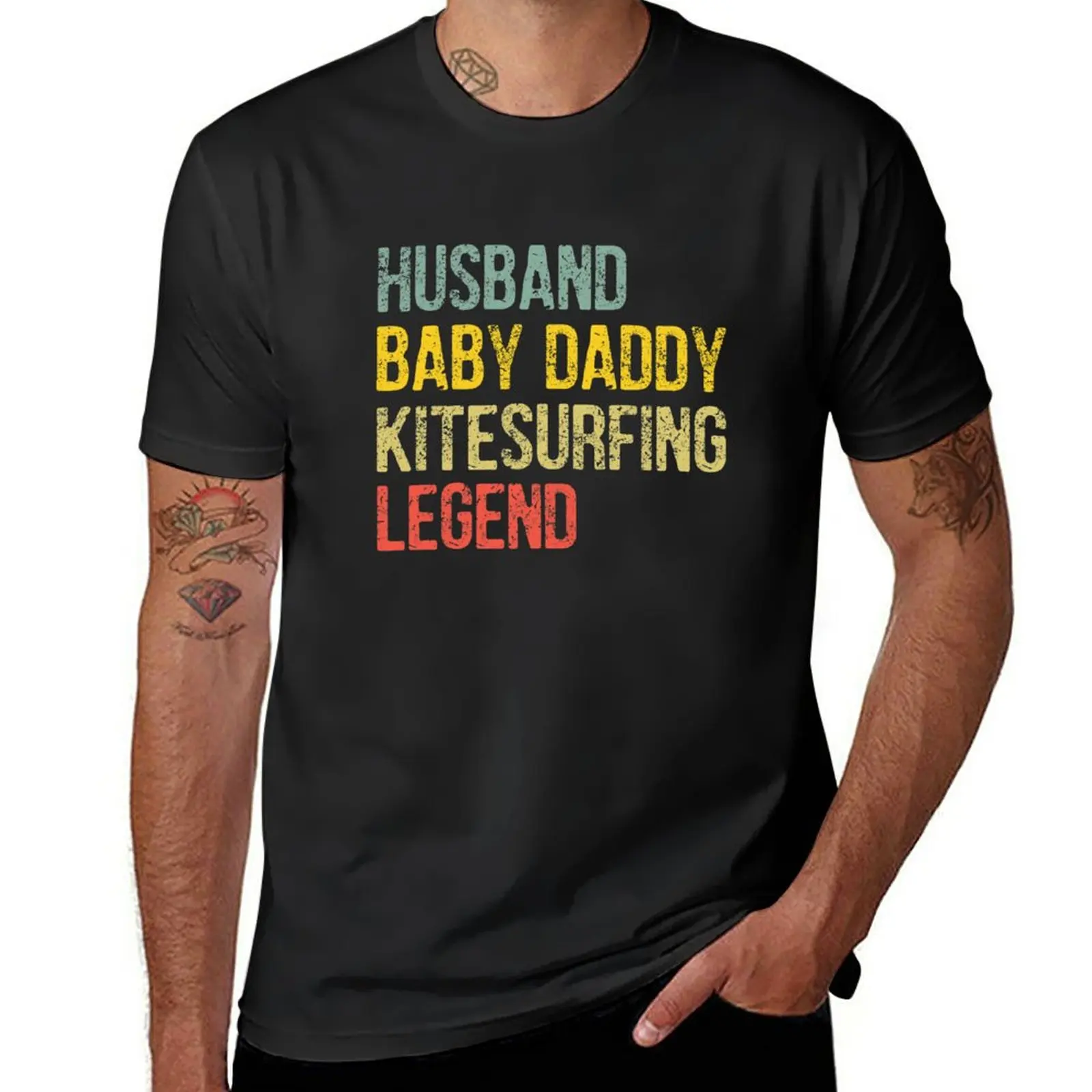 

New Husband Baby Daddy Kitesurfing Legend T-Shirt quick drying shirt sublime t shirt shirts graphic tees mens graphic t-shirts