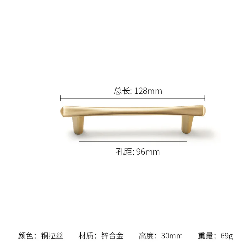 خزانة ذهبية تسحب خزانة ملابس من سبائك الزنك/مقابض...