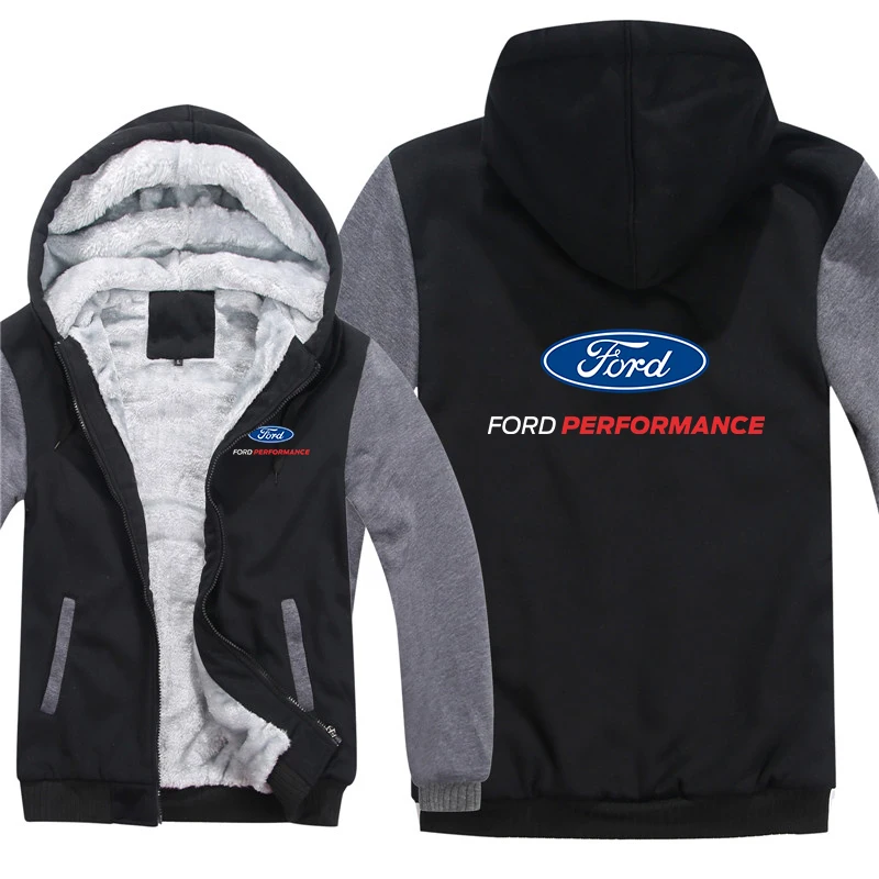 Ford Performance Hoodies Men Fashion Coat Winter Warm Fleece Ford Performance Sweatshirts Jacket Pullover 4
