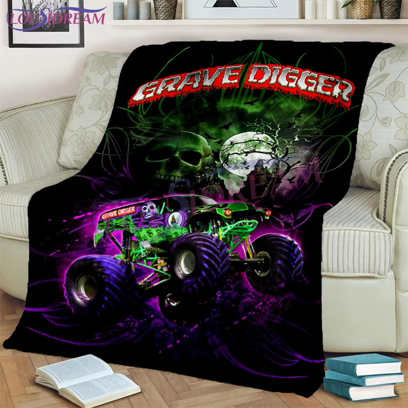 MonsterTruckBlanketThrillGameMonsterJamHomeSofaDecorative