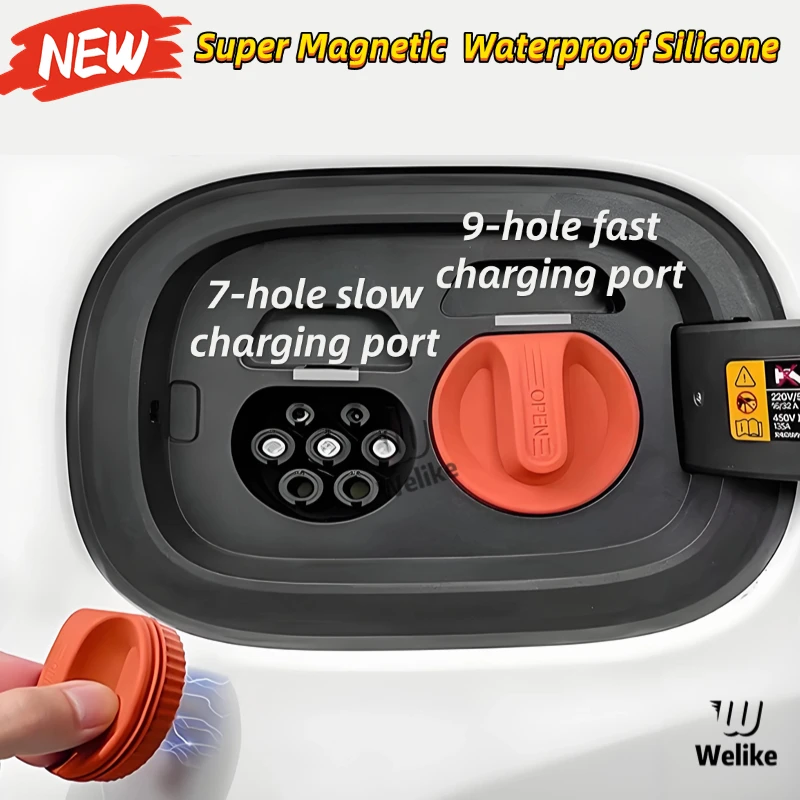 Coperchio Porta Caricatore Per Auto Elettrica,Wooauto Coperchi Antipolvere Per Porta Caricatore Per Veicoli Elettrici Per Auto Impermeabile All'Aperto