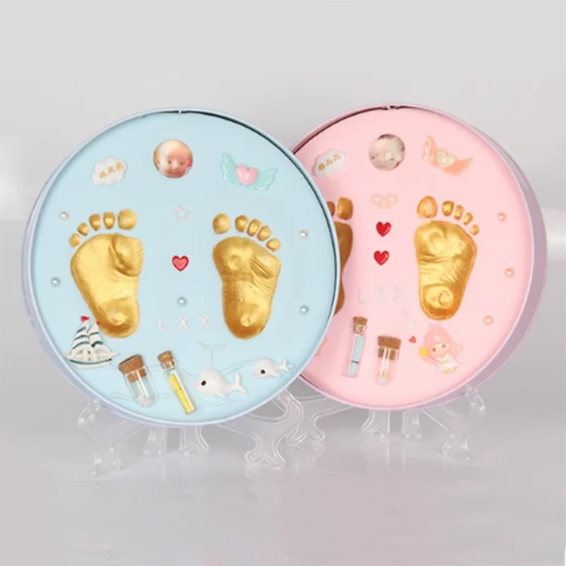 Newborn hand and foot prints, fetal hair commemoration, baby's 100th day hand and foot print commemorative gift