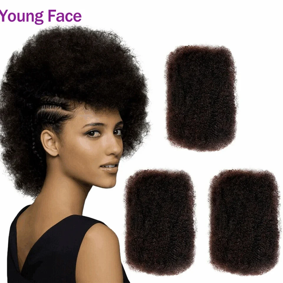 Soft Afro Kinky Curly Bulk Human Hair For Braiding 50g/pack Natural Color Human Bulk Hair For Braiding Extensions No Weft human hair extensions braiding hair extensions human braiding hair