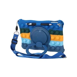 Kids Tablet Protective Case - Durable Cover for iPad Pro11 2018-2022 (Color DarkBlue-belt)
