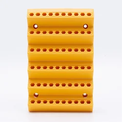 Hex Bit Holder Organizer with 70 Slots for Drill Bits and Milling Cutters (Yellow)