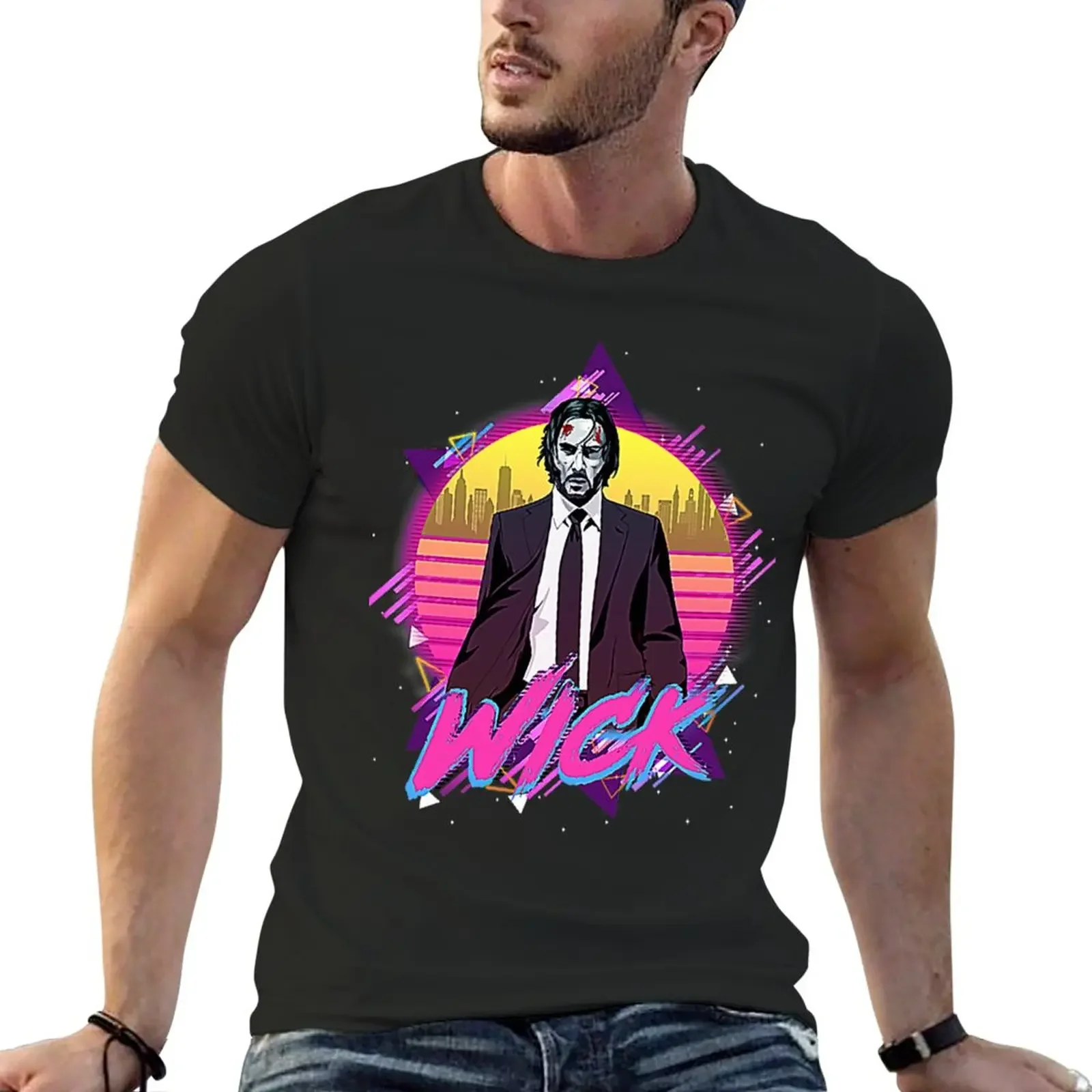 

Мужская быстросохнущая футболка с принтом John Wick Retr