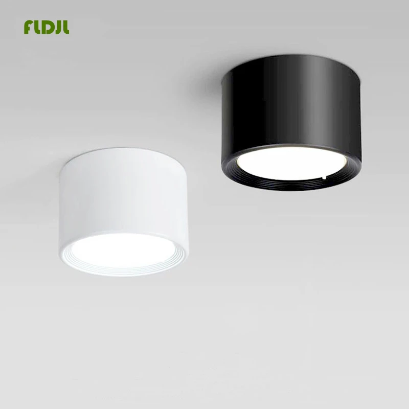 Dimmable no-hole surface mounted 12W 15W LED downlight 110V 220V ceiling light 5W 7W 9W cob led spotlight ceiling light led downlight ceiling lamps