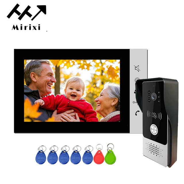 Mirixi 7 Inch Video Intercom Door Phone Doorbell with Camera RFID Unlock Wide Angle Multiple System  Door Access Control Night 2