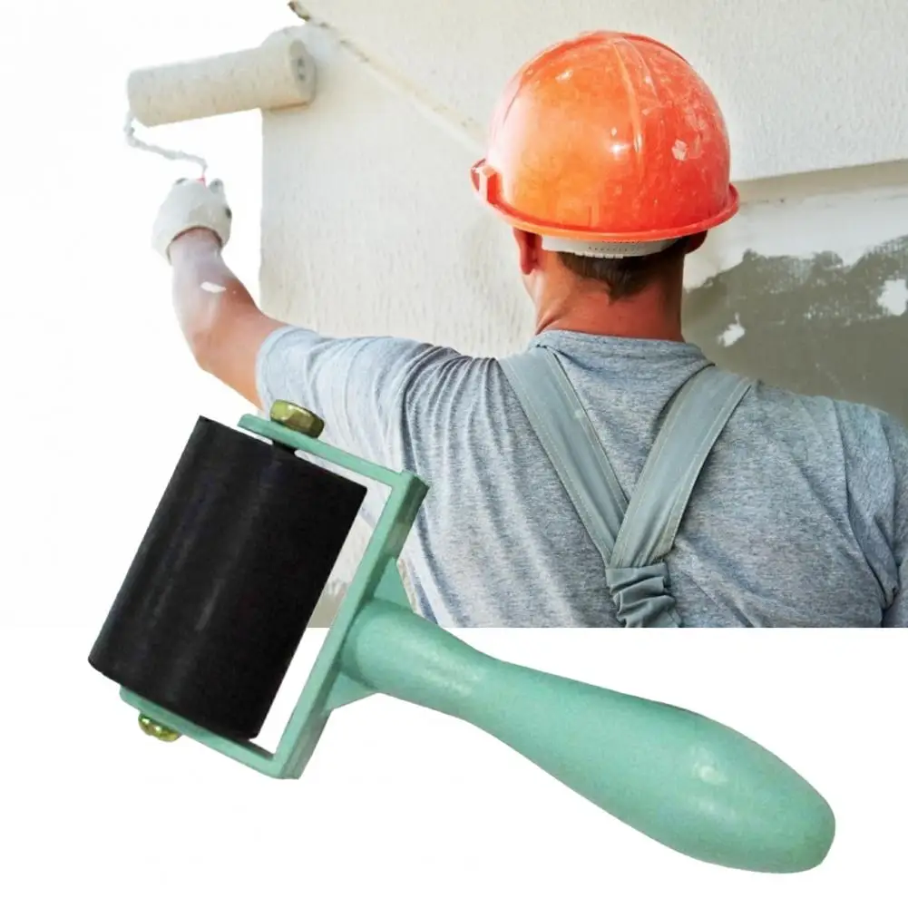 Flat for Printmaking Ink Roller Smooth Surface Rubber Printing Roller 3.5cm Labor saving Multi