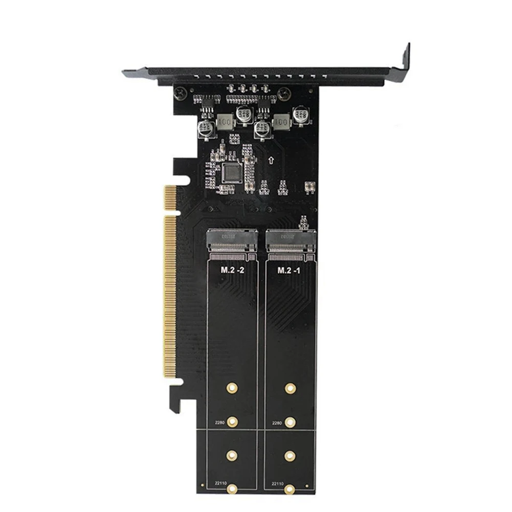 M.2 NVME Expansion Card M Key PCIE 3.0 X16 Adapter Board 4 Slot HDD Adapter Controller Supports Raid with Heatsink hard drive adapter ssd adapter