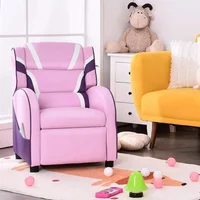 Kids Recliner Sofa, Children Leather Armchair Couch w/Footrest, Headrest, Gaming Reclining Chair for Living Room Nursery 1
