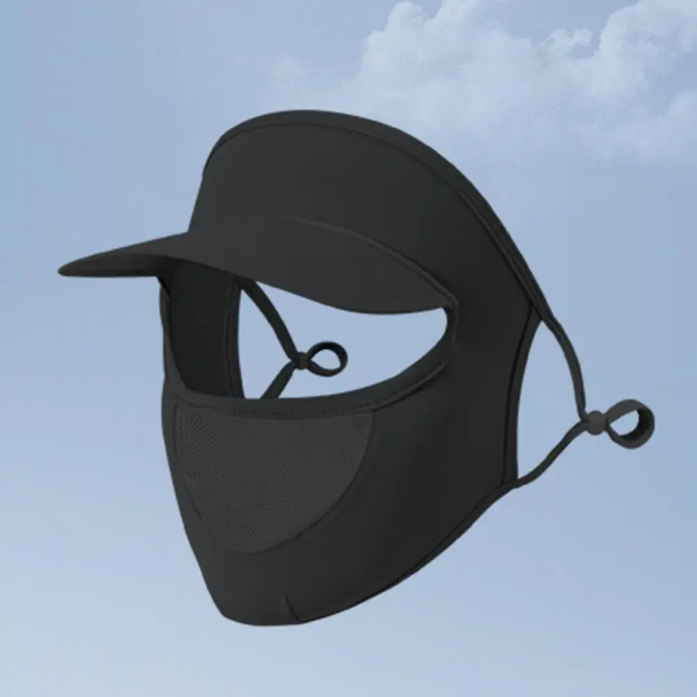 

Face Guard Folding Cycling Headgear with Ear Loop Outdoor Fishing Sunscreen Mouth Cover Hat Outdoor Supplies