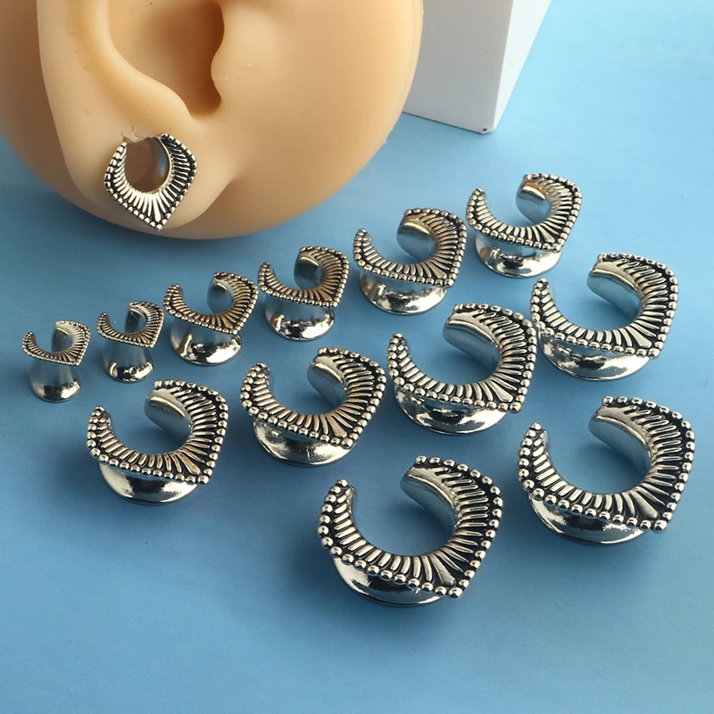 

Wholesales 6-16mm Ear Tunnels Spiral Saddle Plugs Ear Gauges Hypoallergenic Earrings Expander Stretcher Piercing Body