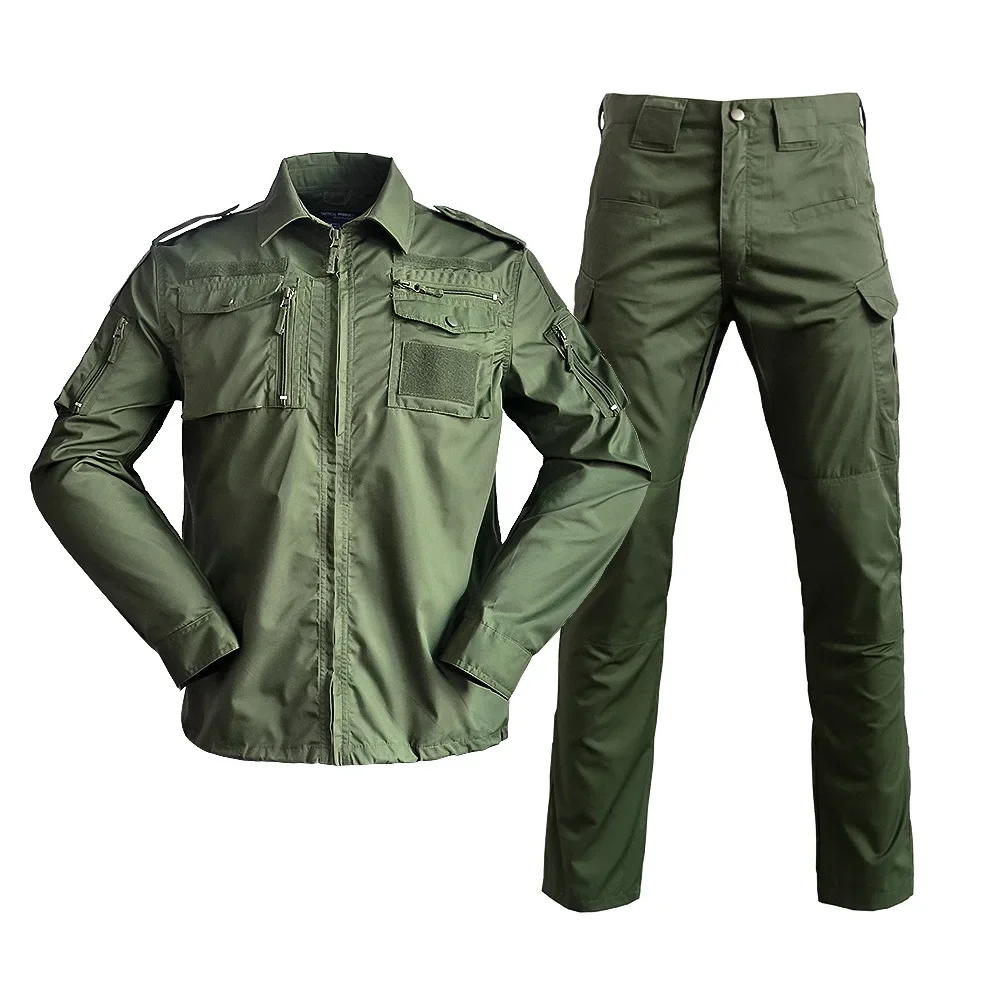 Tactical BDU Shirt Pants Set Camo Uniform Outdoor Training Hiking Hunting Clothes Airsoft Sniper Clothing Combat Ghillie Suit Tactical Suit Ghillie Suit Tactical Shirt Combat Uniform