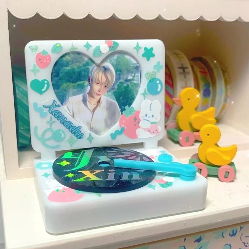 DIY 레코드 기계 모양의 금형 CD 플레이어 실리콘 에폭시 수지 금형 셰이커 금형 쥬얼리 금형 쥬얼리 액세서리